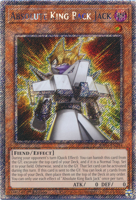 Yugioh - Absolute King Back Jack *Select Rarity* RA04-EN244 (NM)