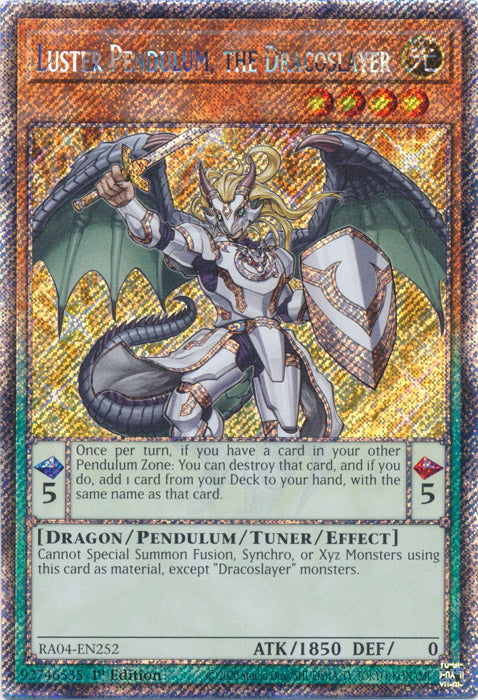 Yugioh - Luster Pendulum, the Dracoslayer *Select Rarity* RA04-EN252 (NM)