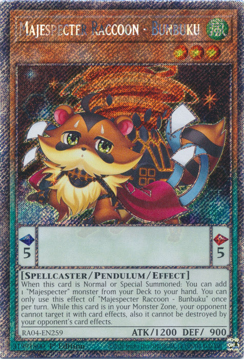 Yugioh - Majespecter Raccoon – Bunbuku *Select Rarity* RA04-EN259 (NM)