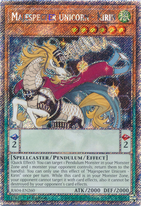 Yugioh - Majespecter Unicorn – Kirin *Select Rarity* RA04-EN260 (NM)