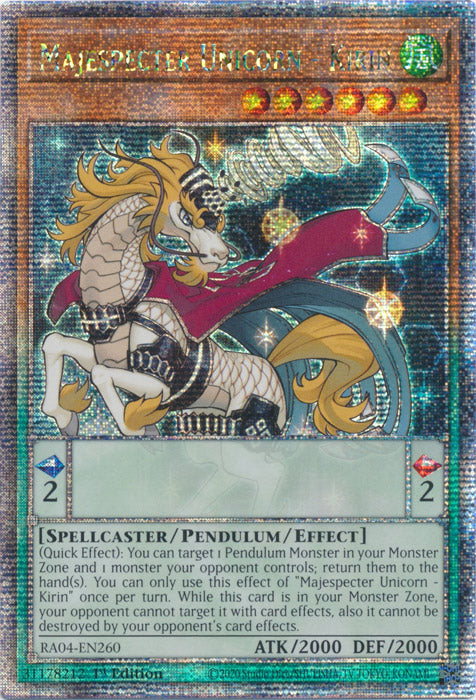 Yugioh - Majespecter Unicorn – Kirin *Select Rarity* RA04-EN260 (NM)