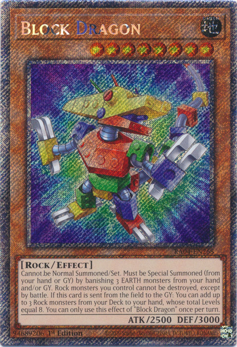 Yugioh - Block Dragon *Select Rarity* RA04-EN268 (NM)