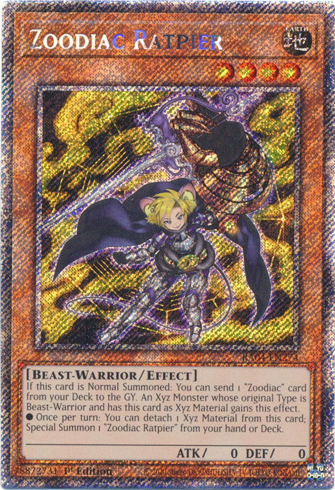 Yugioh - Zoodiac Ratpier *Select Rarity* RA04-EN274 (NM)