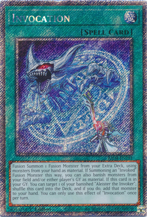Yugioh - Invocation *Select Rarity* RA04-EN281 (NM)
