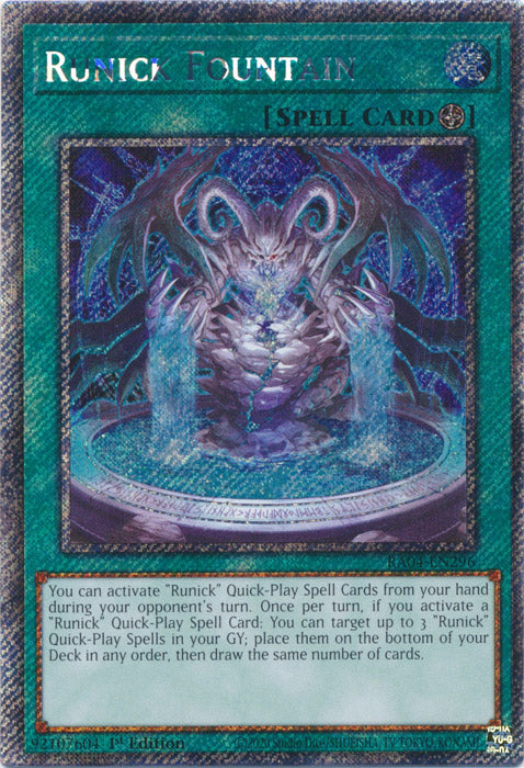 Yugioh - Runick Fountain *Select Rarity* RA04-EN296 (NM)