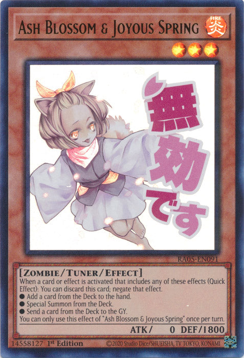 Yugioh - Ash Blossom & Joyous Spring *Select Rarity* RA05-EN091 (NM)