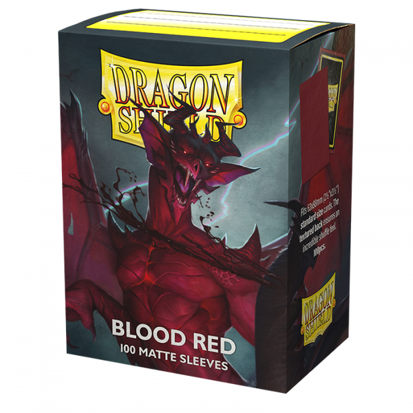 Dragon Shield Sleeves - Blood Red Matte Sleeves Box 100ct