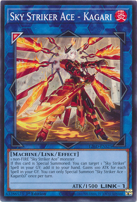 Yugioh - Sky Striker Ace - Kagari [Alternate Art] *Common* L26D-ENS25 (NM)