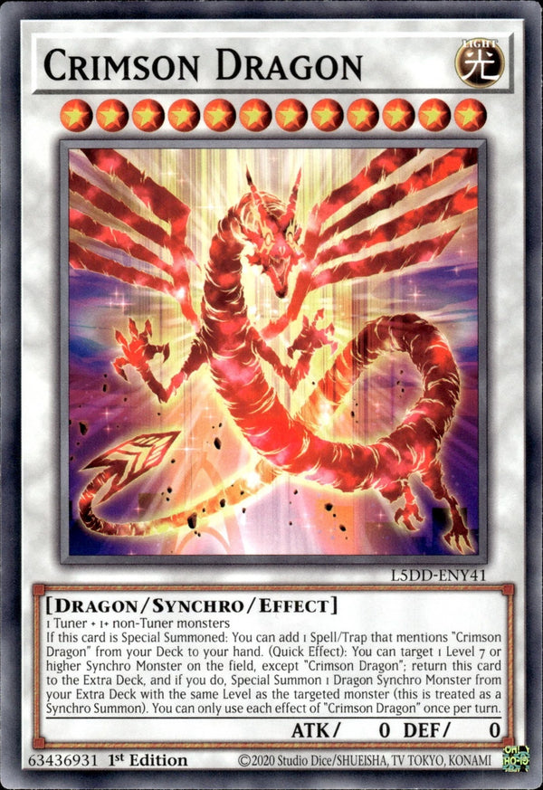 Yugioh - Crimson Dragon *Common* L5DD-ENY41 (NM)