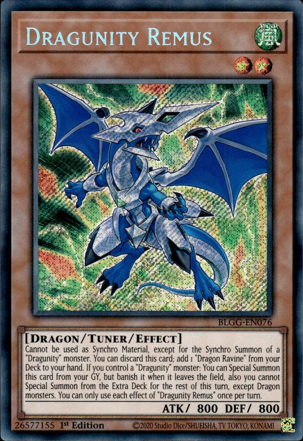 Yugioh - Dragunity Remus *Secret Rare* BLGG-EN076 (NM)