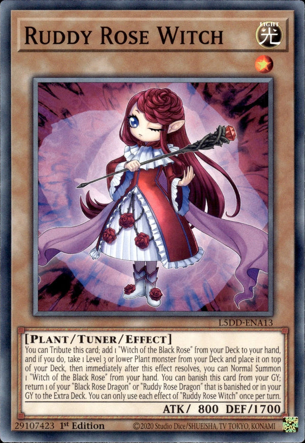 Yugioh - Ruddy Rose Witch *Common* L5DD-ENA13 (NM)