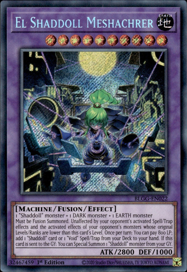 Yugioh - El Shaddoll Meshachrer *Secret Rare* BLGG-EN022 (NM)