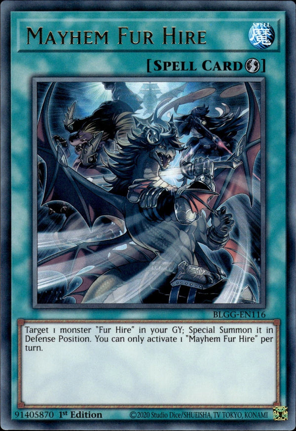 Yugioh - Mayhem Fur Hire *Ultra Rare* BLGG-EN116 (NM)