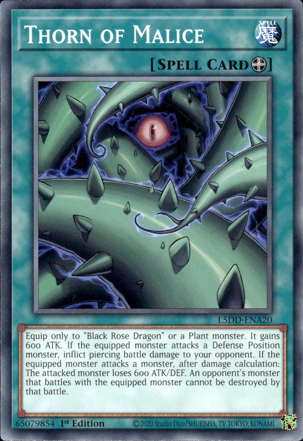 Yugioh - Thorn of Malice *Common* L5DD-ENA20 (NM)