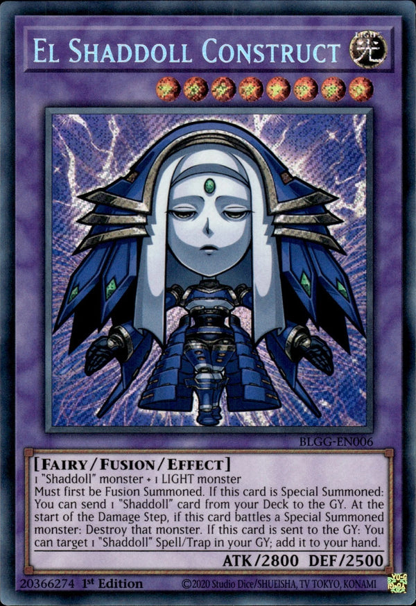 Yugioh - El Shaddoll Construct [Chibi] *Secret Rare* BLGG-EN006 (NM)