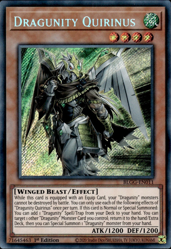 Yugioh - Dragunity Quirinus *Secret Rare* BLGG-EN011 (NM)