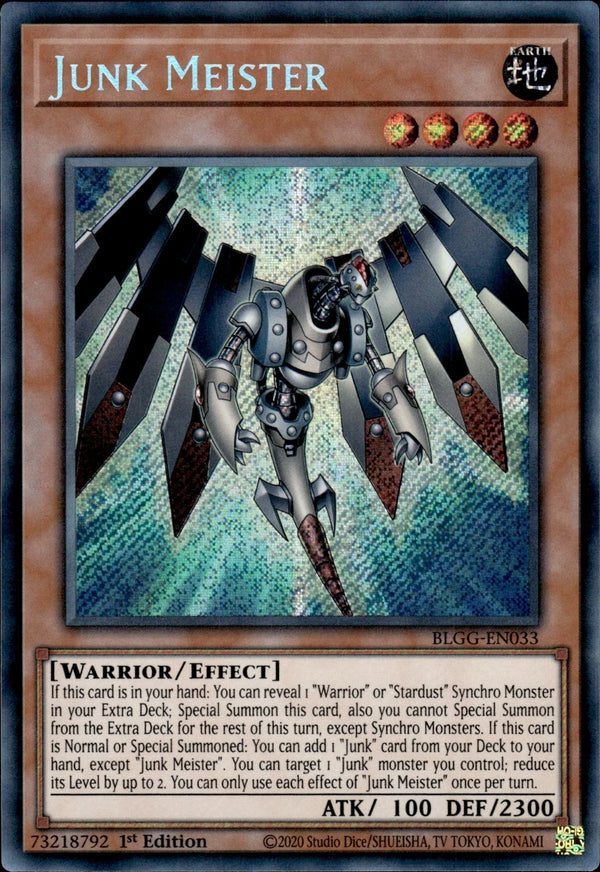 Yugioh - Junk Meister *Secret Rare* BLGG-EN033 (NM)