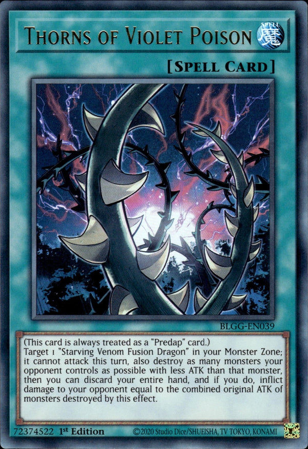 Yugioh - Thorns of Violet Poison *Ultra Rare* BLGG-EN039 (NM)