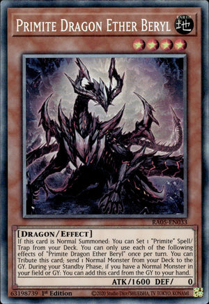Yugioh - Primite Dragon Ether Beryl *Select Rarity* RA05-EN033 (NM)
