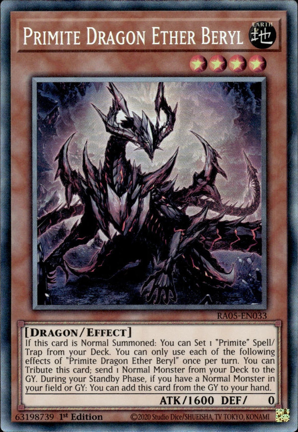 Yugioh - Primite Dragon Ether Beryl *Select Rarity* RA05-EN033 (NM)