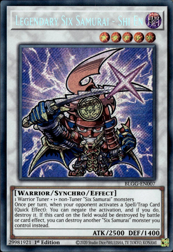 Yugioh - Legendary Six Samurai - Shi En [Chibi] *Secret Rare* BLGG-EN007 (NM)