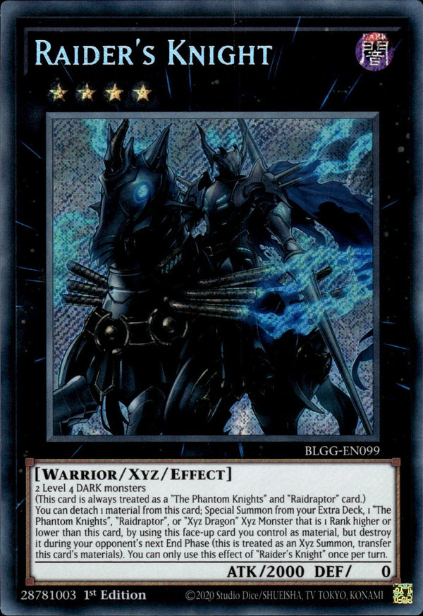 Yugioh - Raider's Knight *Secret Rare* BLGG-EN099 (NM)
