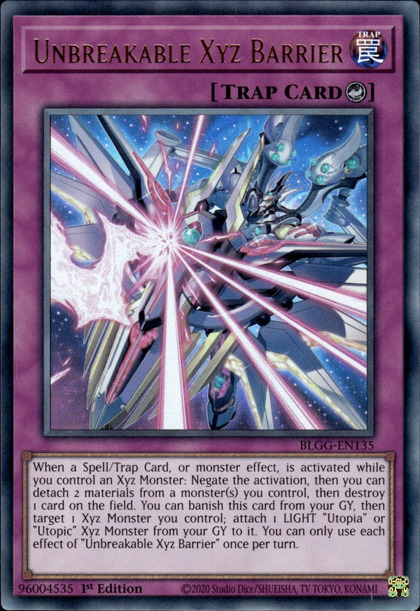 Yugioh - Unbreakable Xyz Barrier *Ultra Rare* BLGG-EN135 (NM)