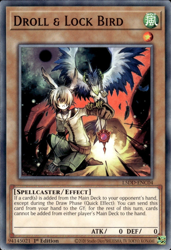 Yugioh - Droll & Lock Bird *Common* L5DD-ENC04 (NM)