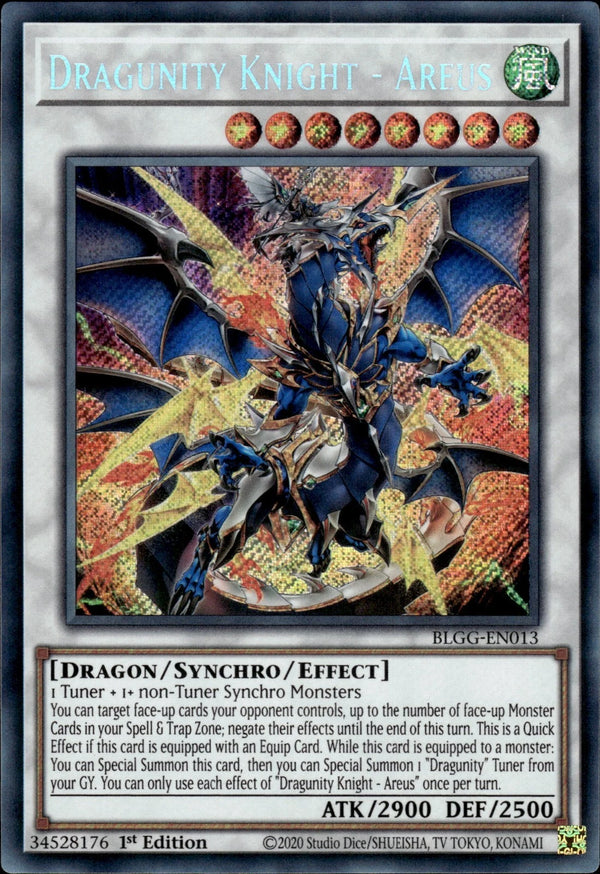 Yugioh - Dragunity Knight - Areus *Secret Rare* BLGG-EN013 (NM)