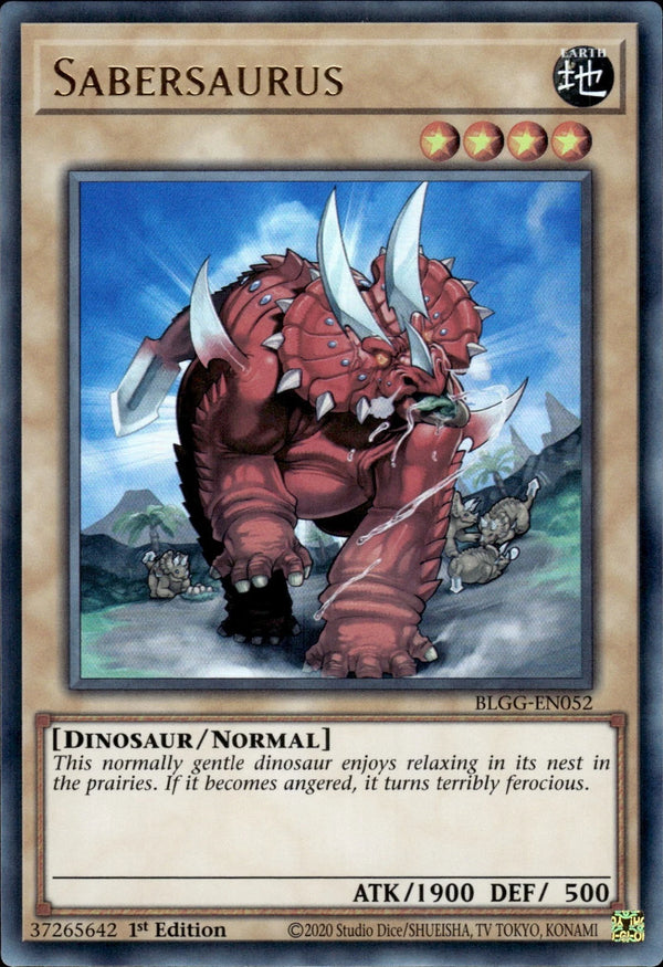 Yugioh - Sabersaurus *Ultra Rare* BLGG-EN052 (NM)