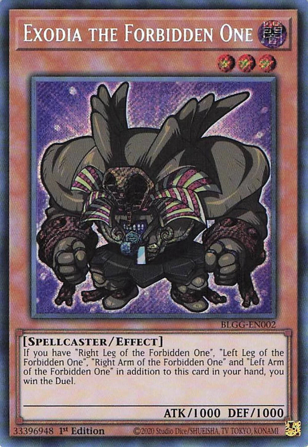 Yugioh - Exodia the Forbidden One *Secret Rare* BLGG-EN002 (NM)