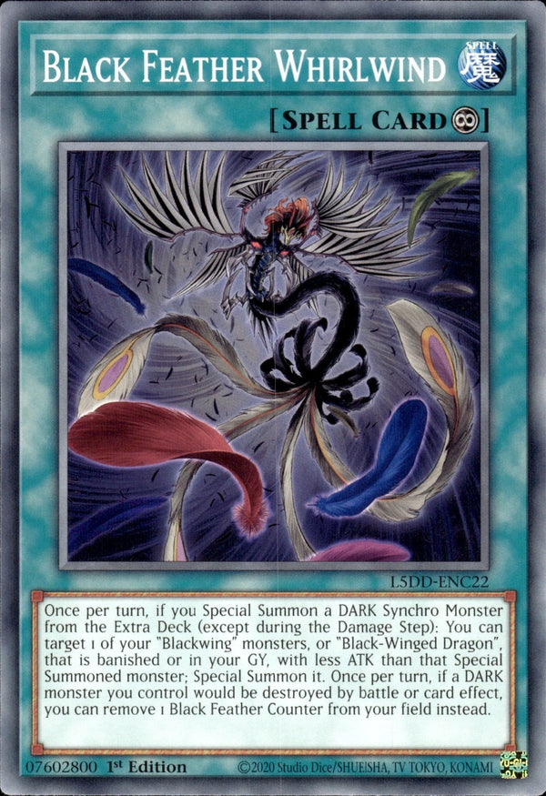 Yugioh - Black Feather Whirlwind *Common* L5DD-ENC22 (NM)