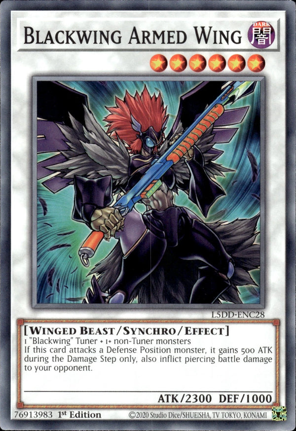 Yugioh - Blackwing Armed Wing *Common* L5DD-ENC28 (NM)