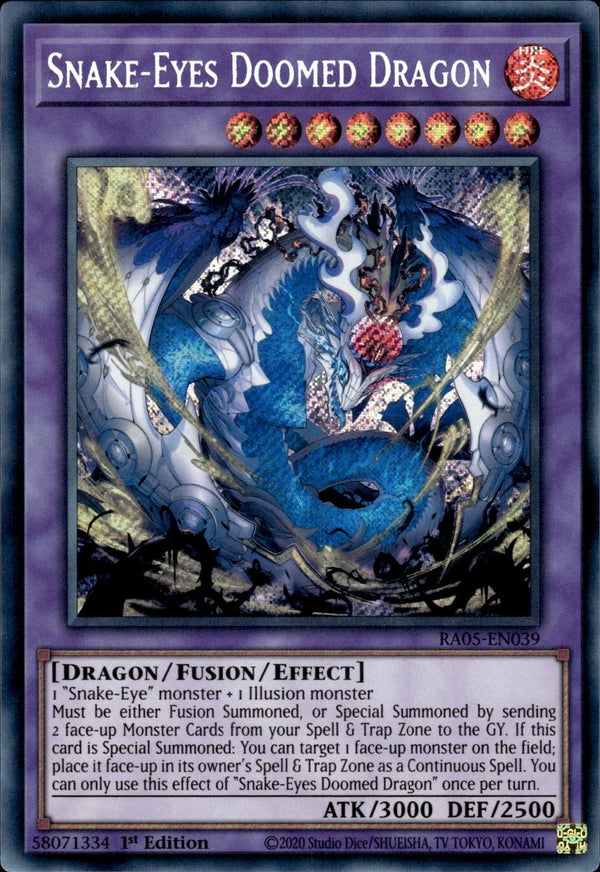 Yugioh - Snake-Eyes Doomed Dragon *Select Rarity* RA05-EN039 (NM)