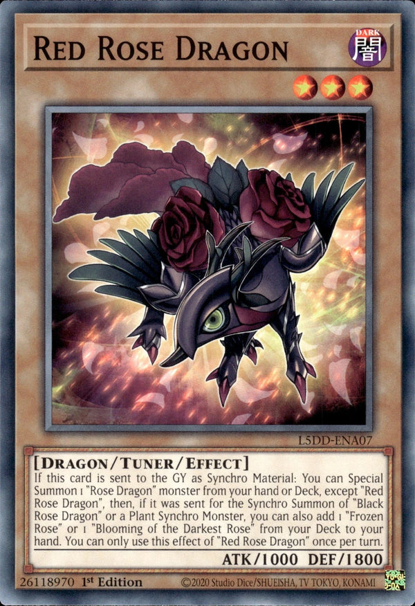 Yugioh - Red Rose Dragon *Common* L5DD-ENA07 (NM)