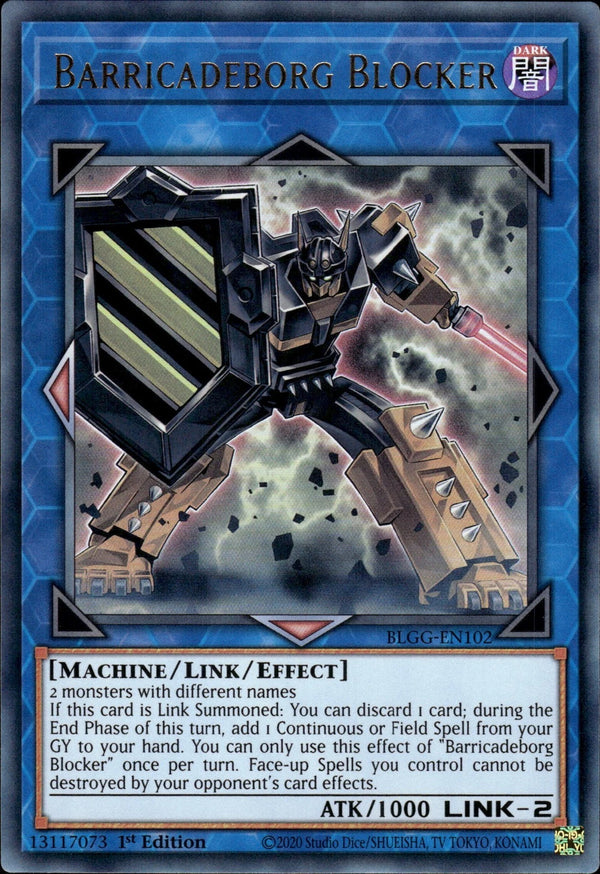 Yugioh - Barricadeborg Blocker *Ultra Rare* BLGG-EN102 (NM)