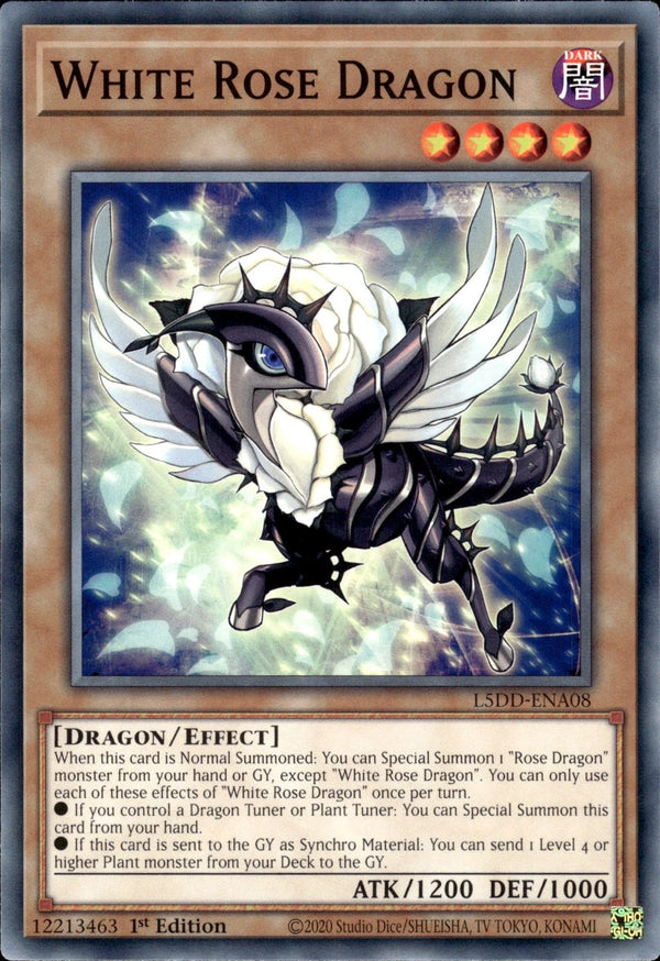 Yugioh - White Rose Dragon *Common* L5DD-ENA08 (NM)