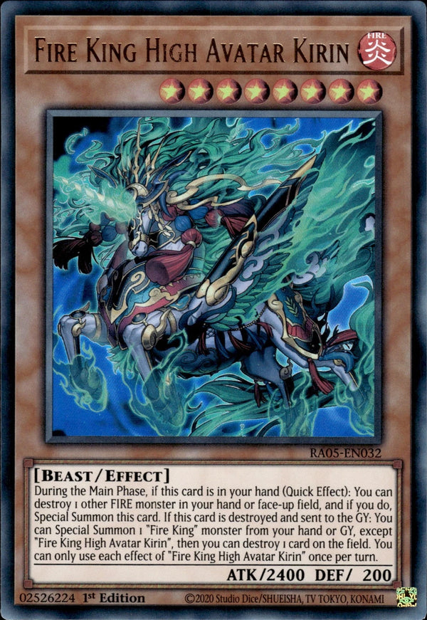 Yugioh - Fire King High Avatar Kirin *Select Rarity* RA05-EN032 (NM)