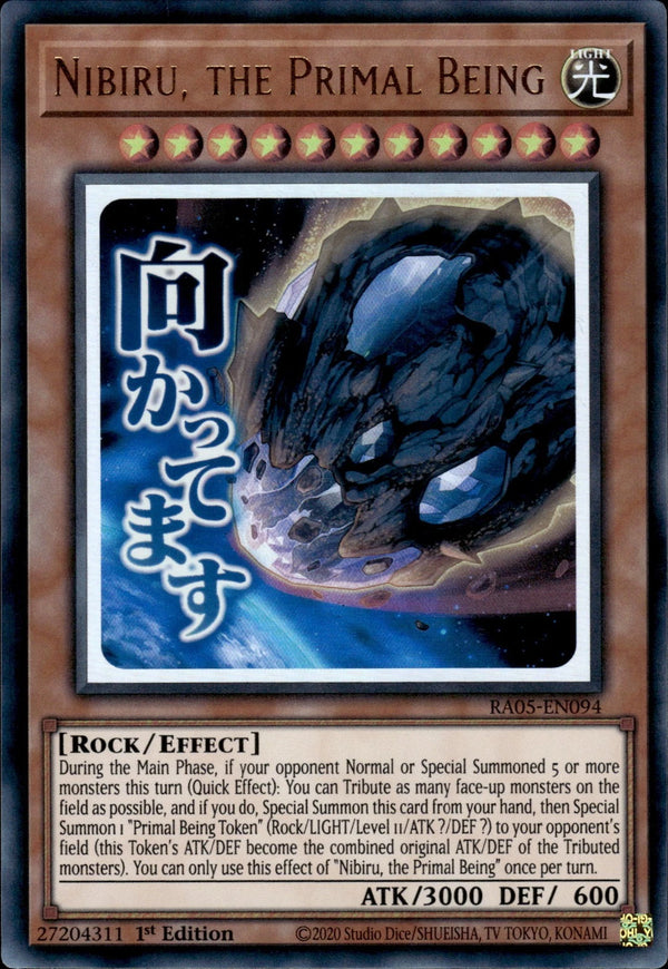 Yugioh - Nibiru, the Primal Being *Select Rarity* RA05-EN094 (NM)
