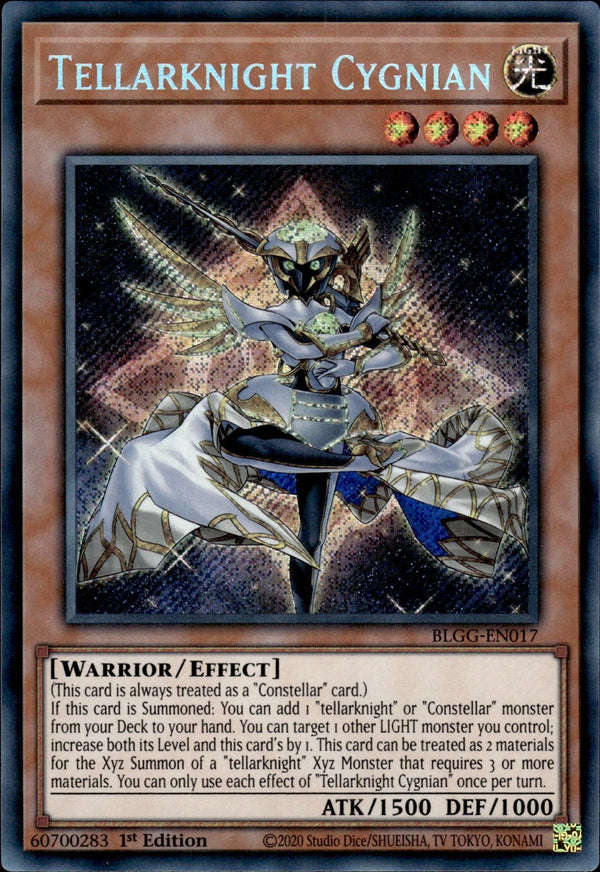 Yugioh - Tellarknight Cygnian *Secret Rare* BLGG-EN017 (NM)
