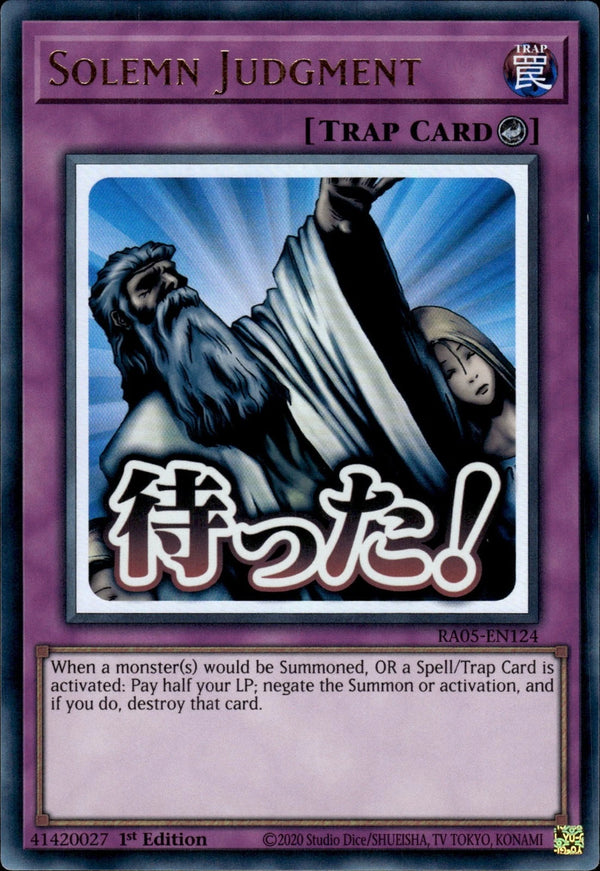 Yugioh - Solemn Judgment *Select Rarity* RA05-EN124 (NM)