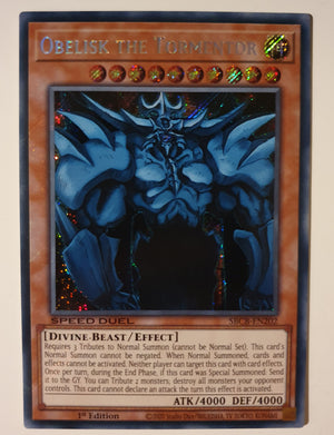 Yugioh - Obelisk the Tormentor *Secret Rare* SBCB-EN202 (NM/M)