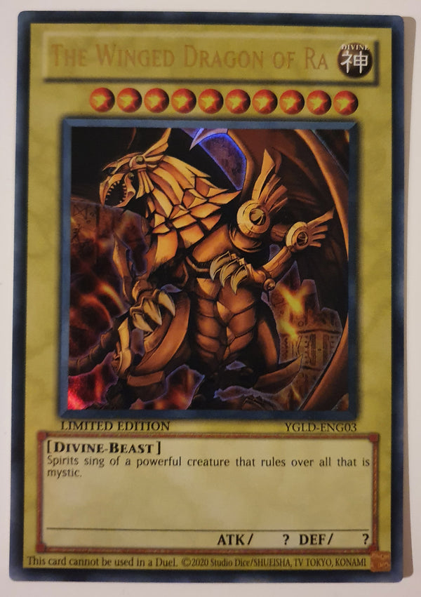 Yugioh - The Winged Dragon of Ra *Ultra Rare* YGLD-ENG03 (NM/M)