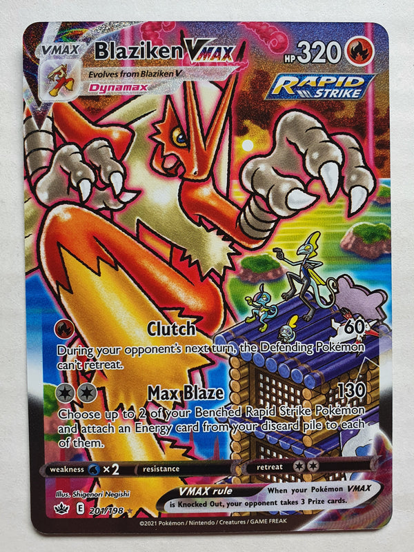 Pokemon - Blaziken VMAX *Alternate Art* Chilling Reign 201/198