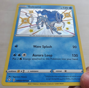 Pokemon - Suicune *Shiny Holo Rare* Shining Fates SV022/SV122 (NM)
