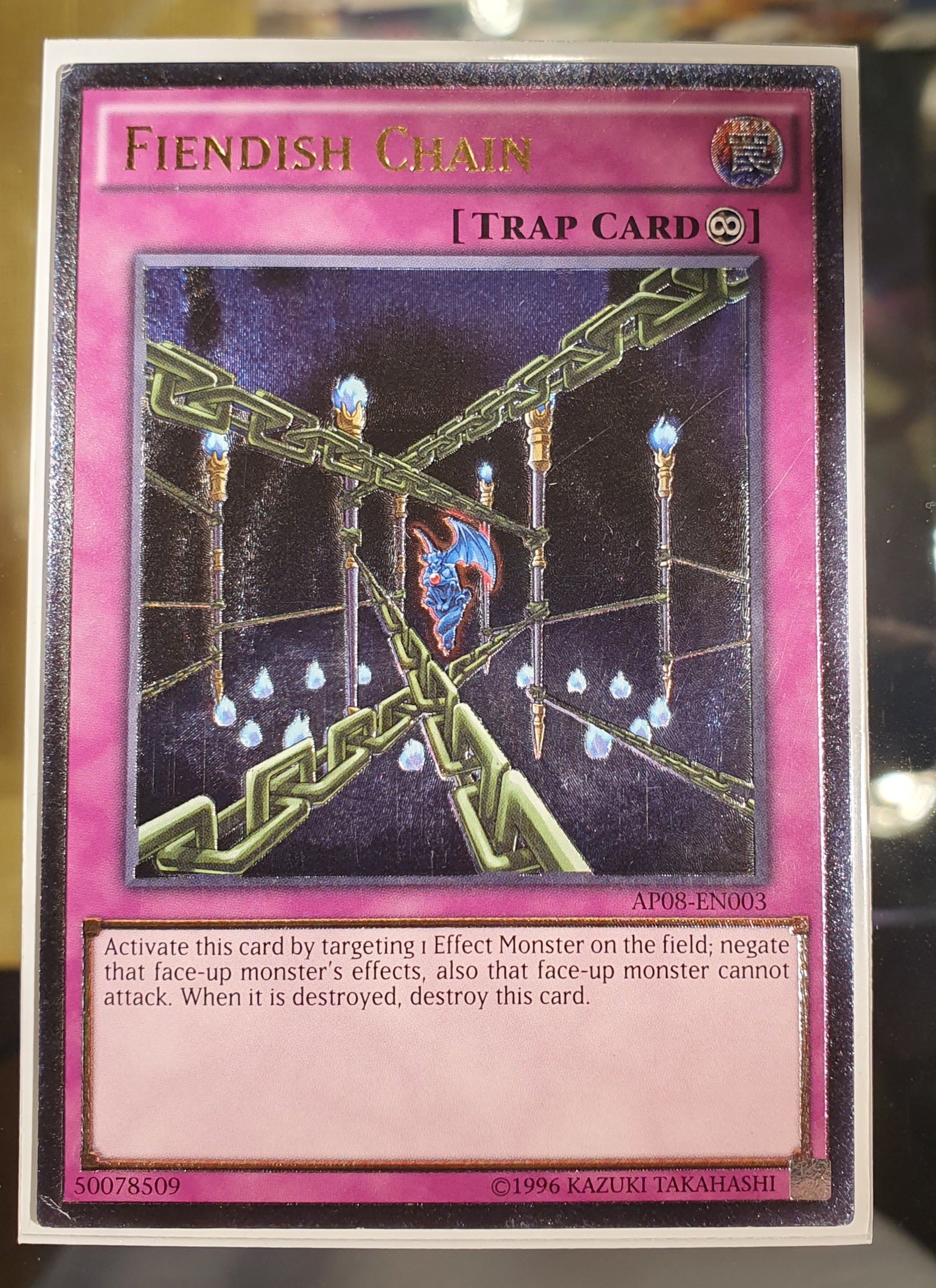 Yugioh - Fiendish Chain *Ultimate Rare* AP08-EN003 (NM) Envoy Cards Yugioh - Fiendish Chain *Ultimate Rare* AP08-EN003 (NM) Envoy Cards