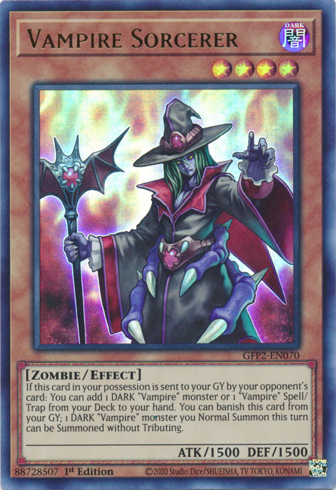 Yugioh - Vampire Sorcerer *Ultra Rare* GFP2-EN070 (NM)