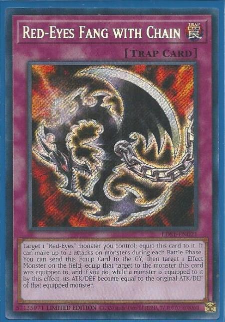 Yugioh - Red-Eyes Fang with Chain *Secret Rare* LDS1-EN021 (NM)