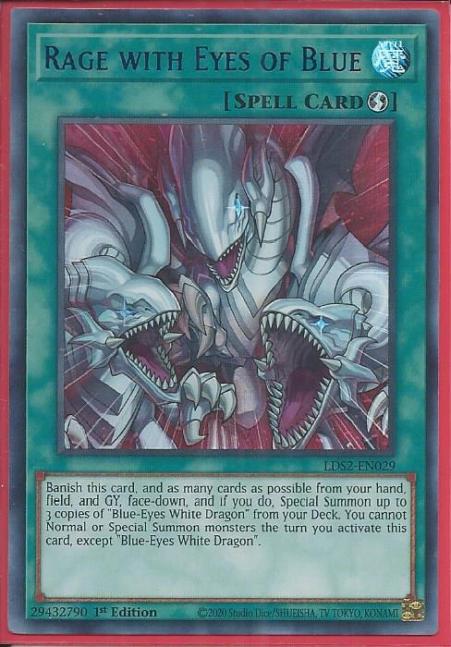 Yugioh - Rage with Eyes of Blue *Blue Ultra Rare* LDS2-EN029 (NM/M)