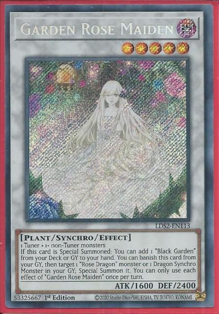 Yugioh - Garden Rose Maiden *Secret Rare* LDS2-EN113 (NM)
